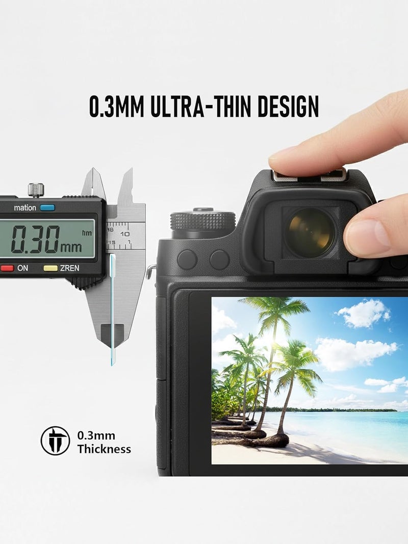 iDaPro Screen Protector for Sony Alpha ZV-E10 ZVE10 & Hand Lanyard [3+1 Pack] Tempered Glass Easy Installation - Image 4